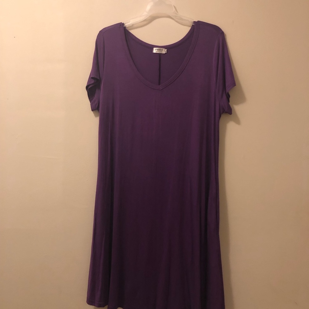 Pico style dress w/pockets - purple- brand is OURS